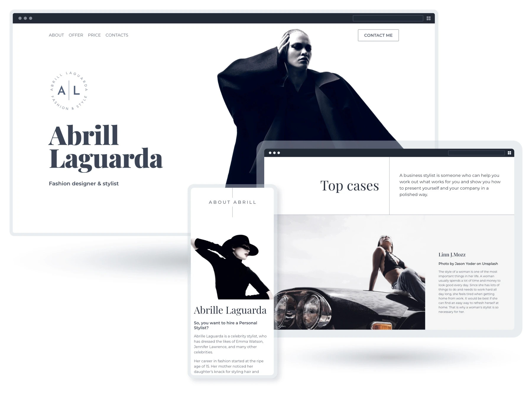 One page lending page web best design